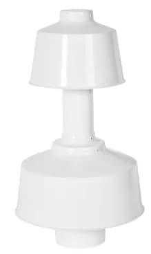 ROMMER Оголовок с ветрозащитой традиционный D60(м)/100(м) (алюминий) БЕЛЫЙ однонаправл.