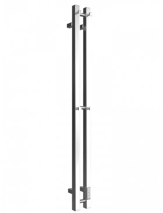 STOUT полотенцесушитель элекрический ROCK quadro 120*08 Полированный 2 опоры