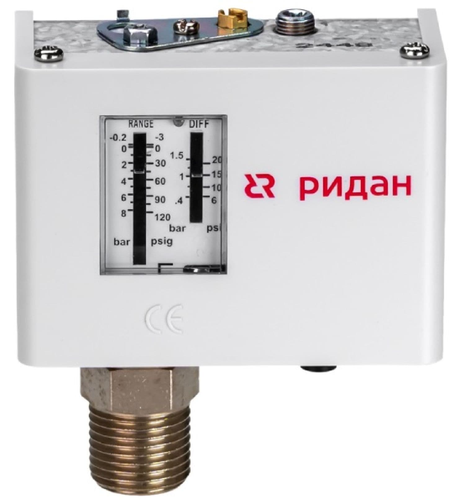 Реле давления Ридан 060-508166R, KPI 38R G1/4'' HP (8-32 бар, 2-6 бар, автоматический сброс)