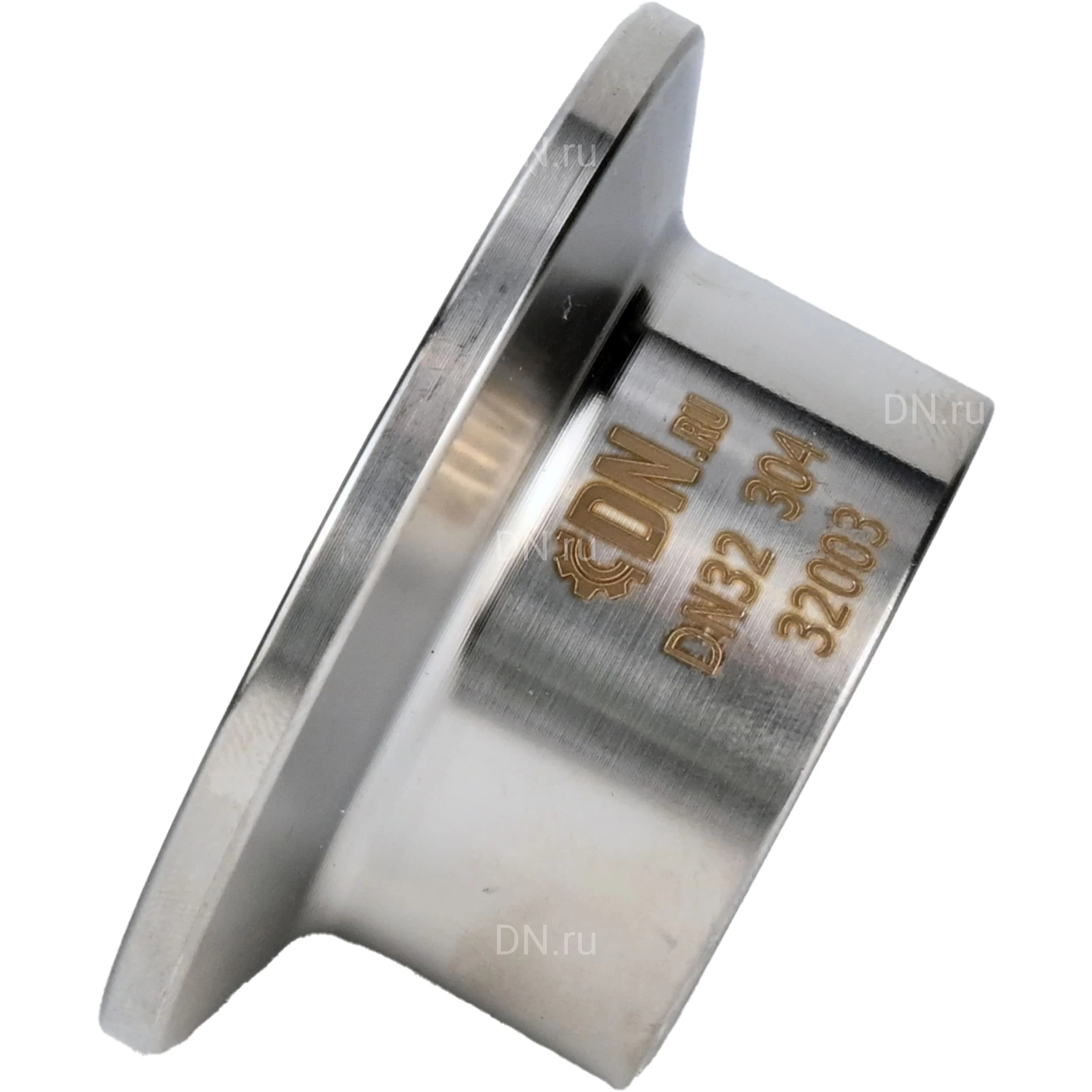Штуцер CLAMP DN.ru UC-31-W-50.5 Ду32 Ру10, корпус - нержавеющая сталь 304, присоединение - под приварку
